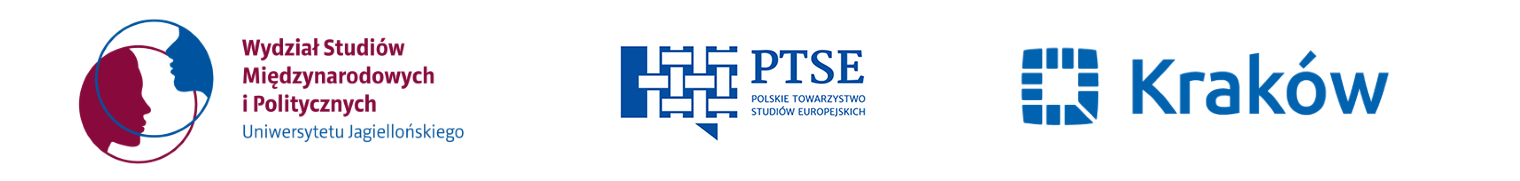 logo wydziału studiów międzynarodowych i politycznych uniwersytetu jagiellońskiego, logo polskiego towarzystwa studiów europejskich, logo magiczny kraków